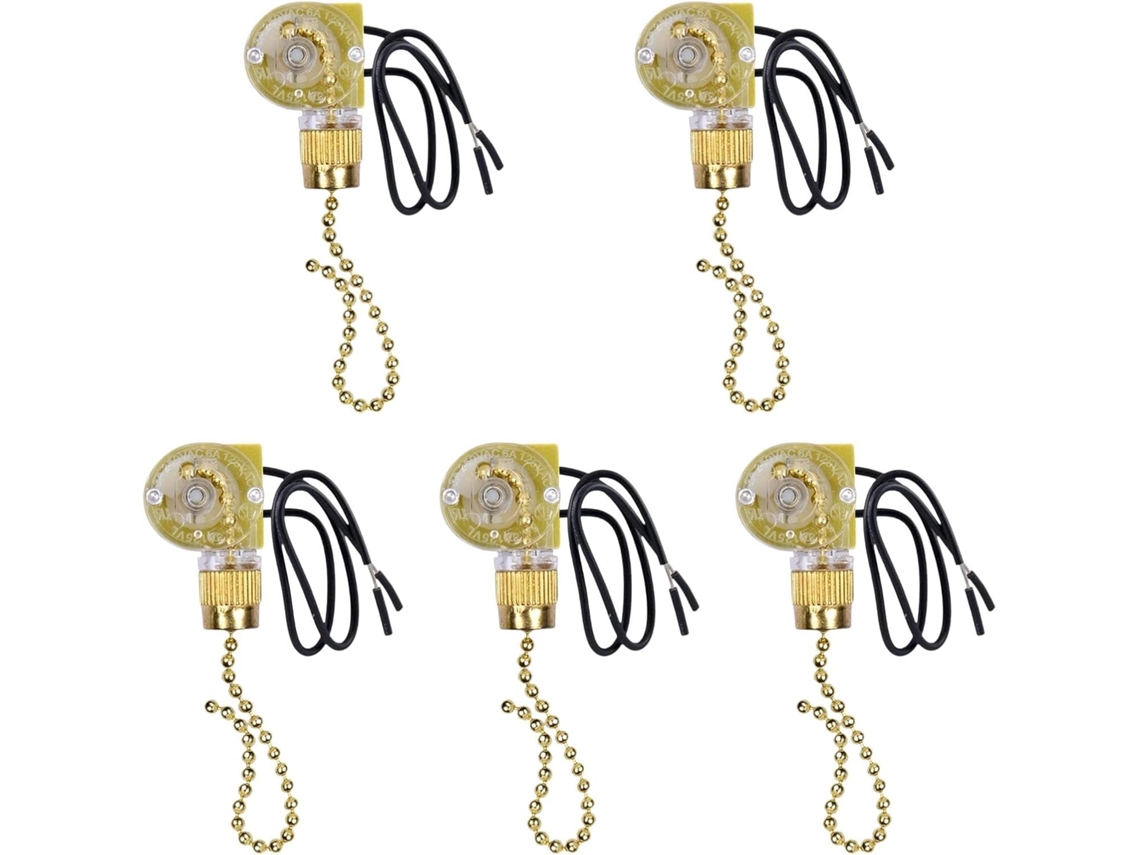 Conjunto De 5 Interruptores Genéricos Liga Desliga Para Ventiladores Teto, Luminárias De Parede E Luzes Armário Controle