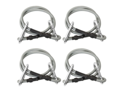 Vidaxl Cordas Com Mosquetão 4 Pcs Borracha