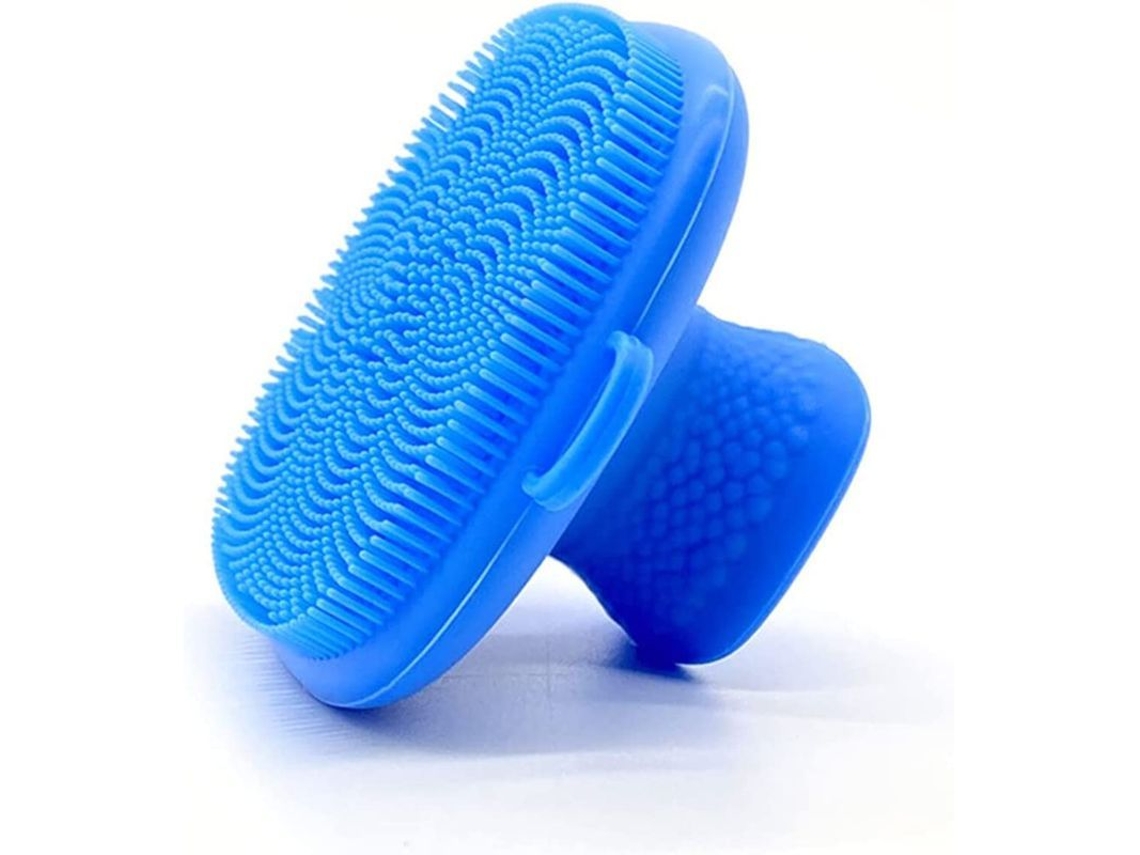 Escova De Limpeza De Silicone À Prova D'água Para Pele Com Cerdas De Silicone De Qualidade Alimentar (azul)