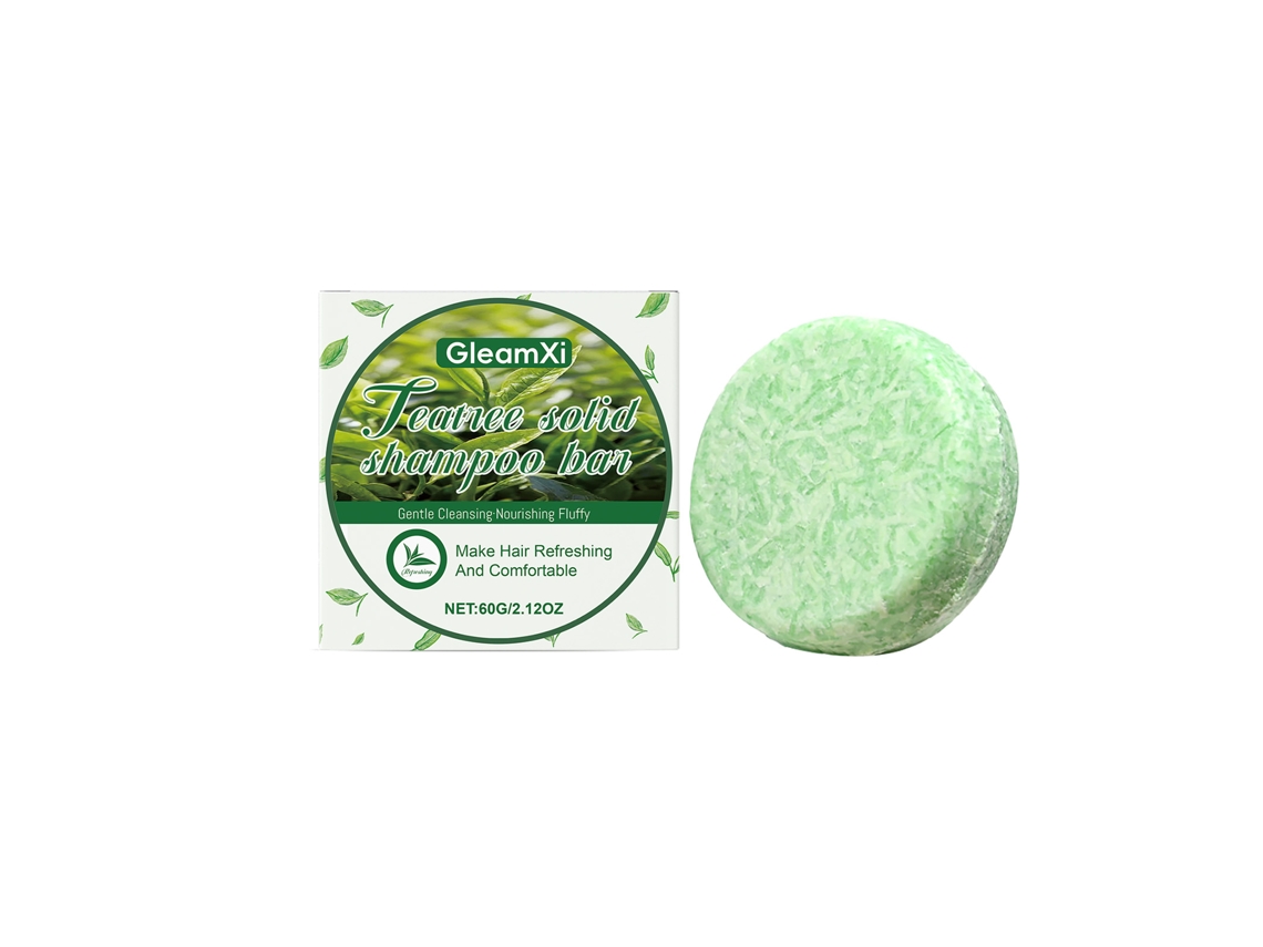 Gleamxi Barra de Shampoo com Óleo de Árvores do Chá Limpeza Suave e Saúde do Couro Cabeludo LAXISCREED