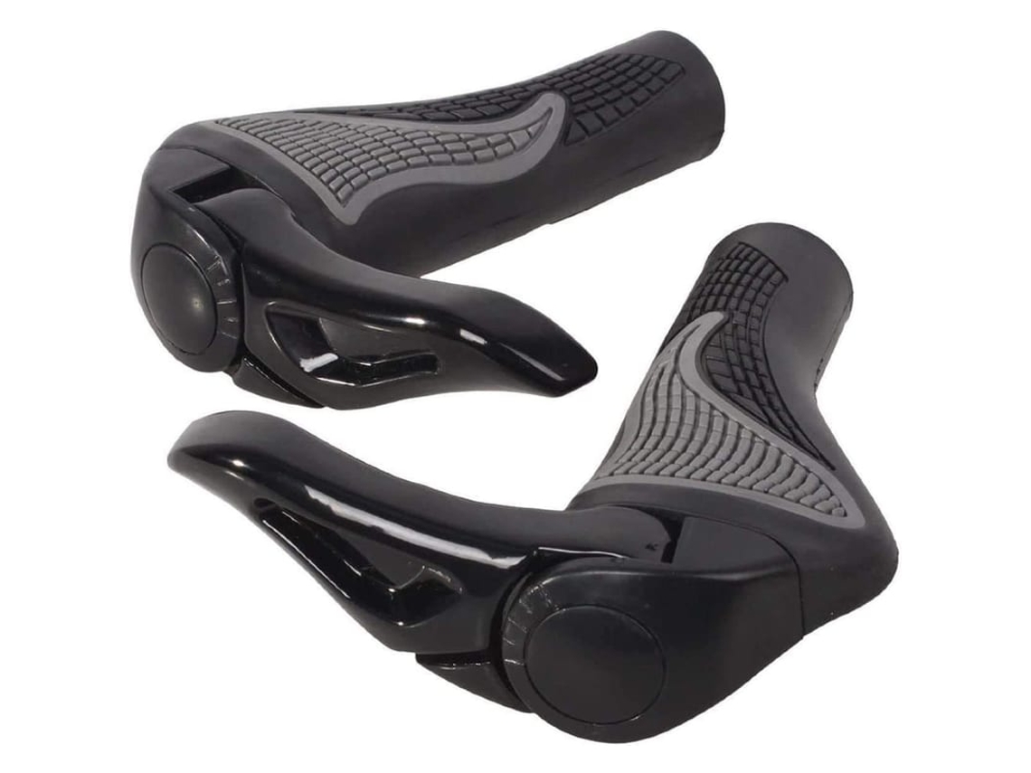 Par De Luvas De Guidão De Bicicleta Mtb Ergonomic Anti-derrapante De Silicone Preto