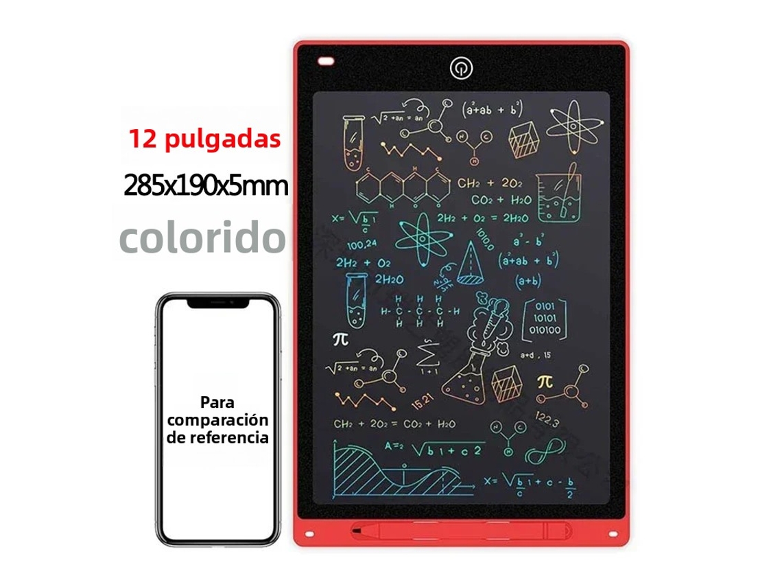Quadro De Desenho (lcd Colorido De 12 Polegadas), Quadro Para Desenho E Esboço Infantil, Quadro Negro De Brinquedo