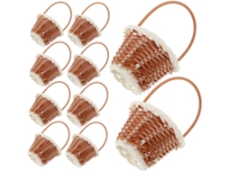 Conjunto De 10 Cestas Para Daminhas De Honra, Feitas À Mão, Com Alça, Perfeitas Para Casamentos.