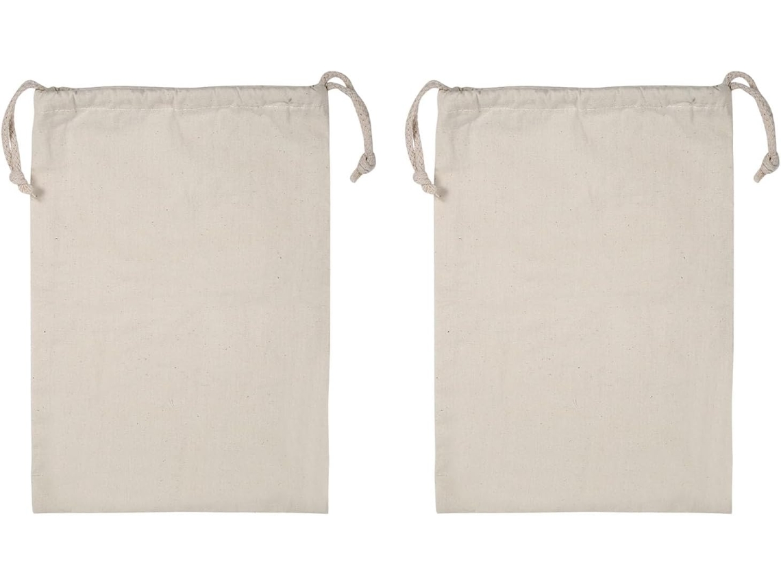 Saco De Algodão Com Cordão, 22x28cm, Ideal Para Roupa Suja, Viagens