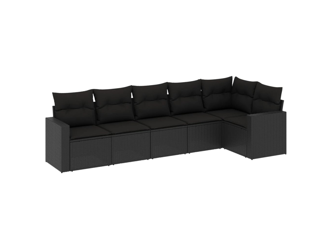 Garden Sofa Set, Garden Sofa Sets Vidaxl Preto Rattan / Vime (n/a)