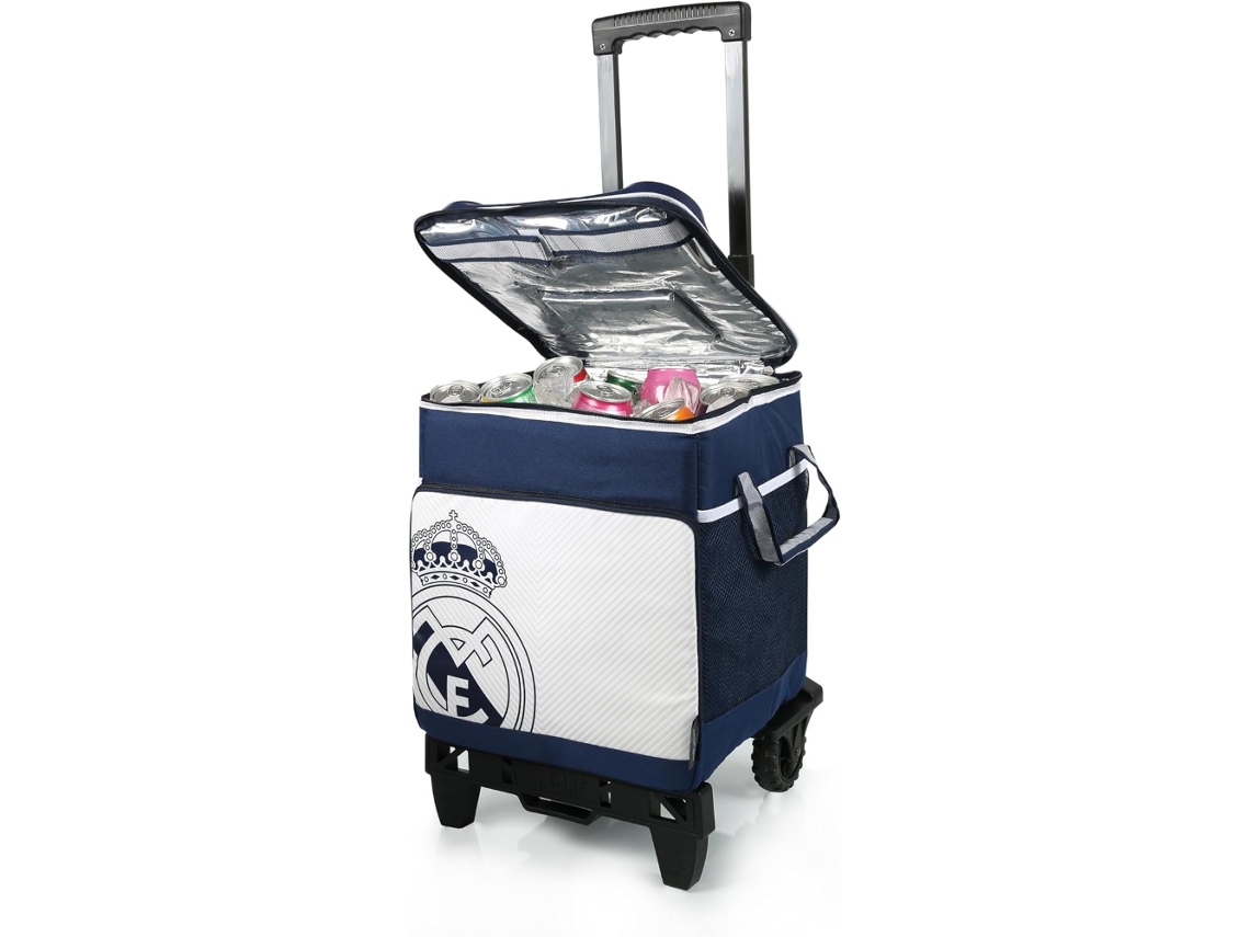 Refrigerador Real Madrid Para 50 Latas Com Carrinho E Rodas 87649