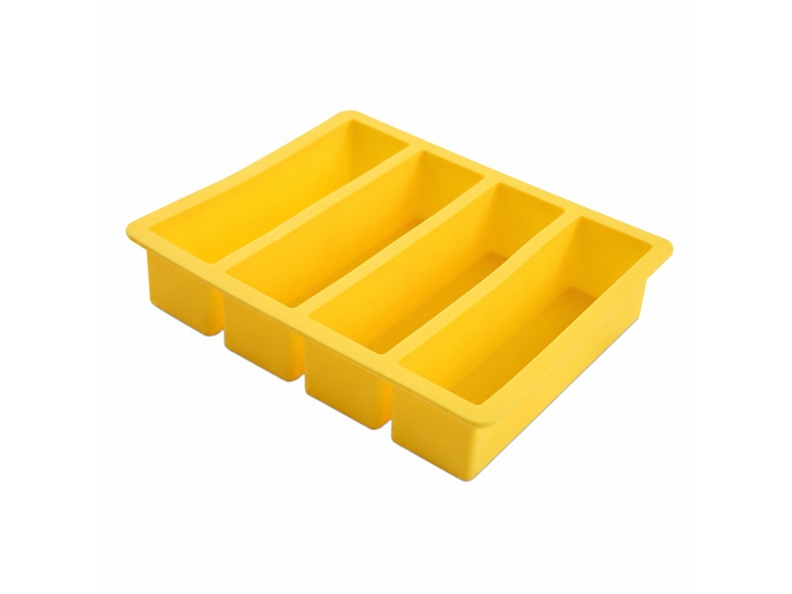 Bandeja Retangular De Silicone Para Cubos Gelo, Molde Cozinha, Reutilizável