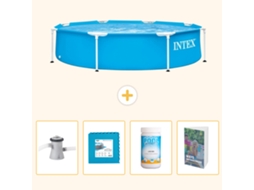 Piscina com Estrutura Redonda 244x51 Cm 5 peças Scb130 INTEX