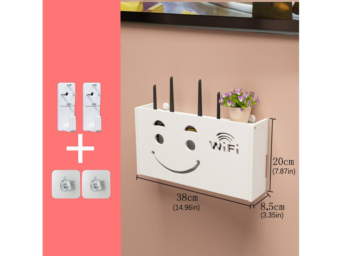Caixa de Armazenamento para Roteador Wi, Fi Sem Fio, Sala de Estar, Tomada Wi, Fi Decora B BRILVIBERA