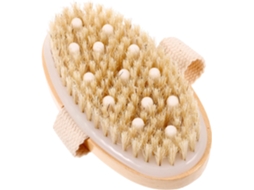 Escova De Banho Massageadora Galpada Em Bambu E Borracha, Esfoliação Corporal Suave, Limpeza Profunda Para O Chuveiro