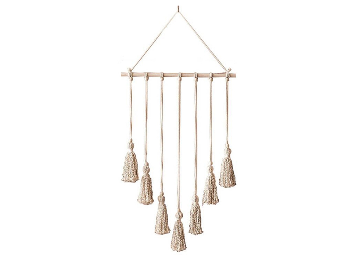 Laxiscreed Decoração De Parede Em Trama De Mão Com 10 Clips De Madeira – Presente Original