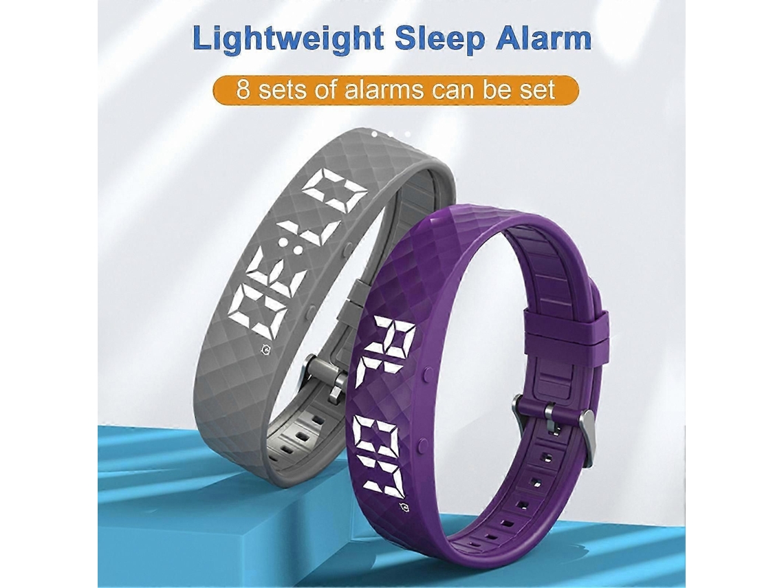 Pulseira De Alarme Silenciosa Com Vibração Para Homens E Mulheres, Ajustável, Ideal Para Quem Tem Sono Pesado. Pulseira Inteligente Com Função De