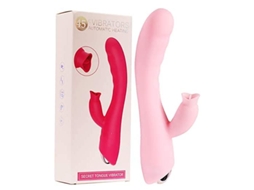 Vibrador Para Mulher. Massageador Poderoso 30 Frequency Vibration Mode. Vibrador De Língua De Choque Duplo (rosa)