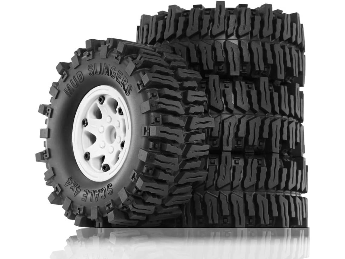 Conjunto de 4 Rodas de Borracha Beadlock 130 Mm SFUSHOS