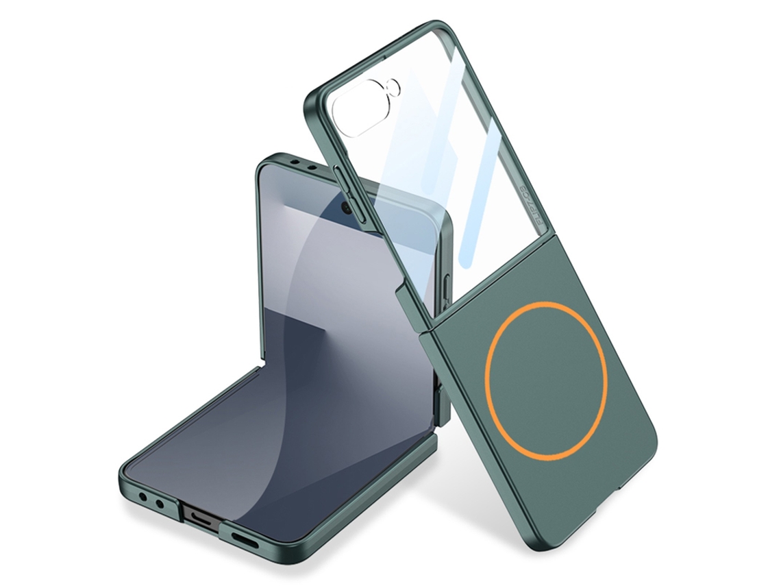 Capa Para Samsung Galaxy Z Flip 7 Ultra Protetor Ecrã Sem Fios Verde Czhhmart
