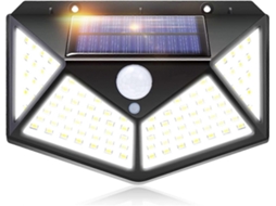 Rebe luz Solar Exterior Iotses 100led 2200mah 3 Modos Sensor de Movimento 270 Ip65 Instalação Fácil Sem Cabos