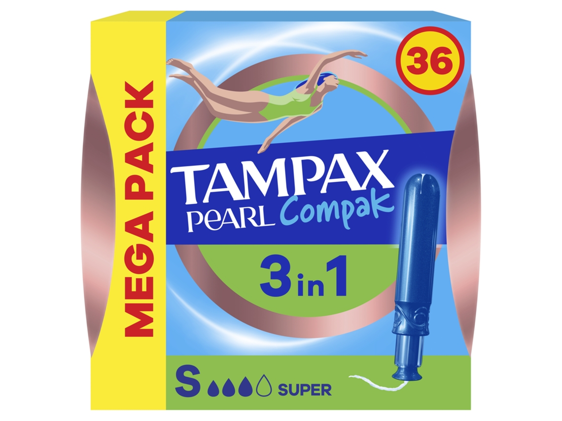 Tampões Compak Pearl Super Com Aplicador Tampax