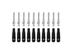10pcs Plugue Banana 4mm, 7pin, Macho, Empilhável, Cobre, 32A, 1000V, PVC | S/MARCA
