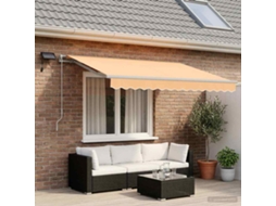 Vidaxl Toldo Retrátil Areia 350 X 250 Cm Tecido E Alumínio