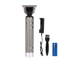 Cortador Elétrico De Cabelo Recarregável Usb Clássico Portátil Barbeiro Ferramenta De Corte Sem Fio Prata