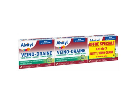 ALVITYL Veino-Draine Embalagem de 3 X 30 cápsulas