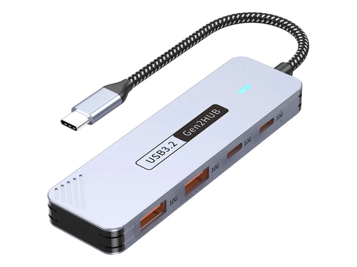 Estação De Acoplamento Usb-c, 10 Gbps, Alumínio, Para Notebook E Periféricos