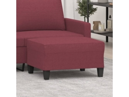 Vidaxl Apoio De Pés 70x55x41 Cm Tecido Vermelho-tinto