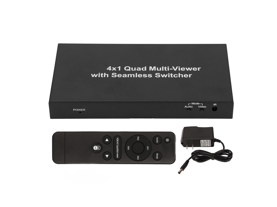 Divisor de interface multimídia Hd 4 em 1 com controle remoto, 1080p, us plug | S/MARCA
