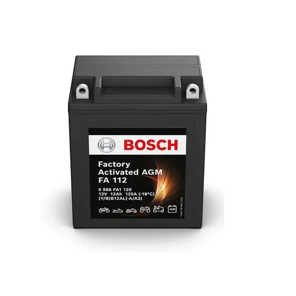 Bateria de Mota BOSCH Fa112 Yb12Al-A 12V 12Ah 125A