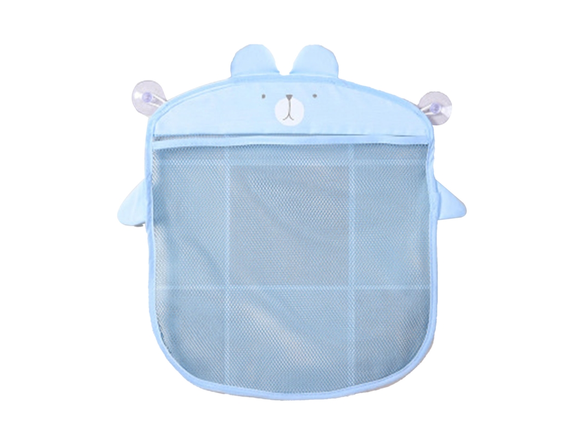 Mali sacola de Malha de Parede de Banheiro com Ventosa Drenagem Rápida para Brinquedos Toalhas Azul