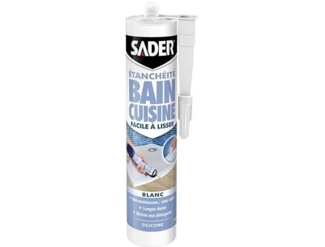 Selante Para Banho E Cozinha Fácil De Alisar Branco Antimofo De Longa Duração Uso Interno Cartucho De 280 Ml Sader