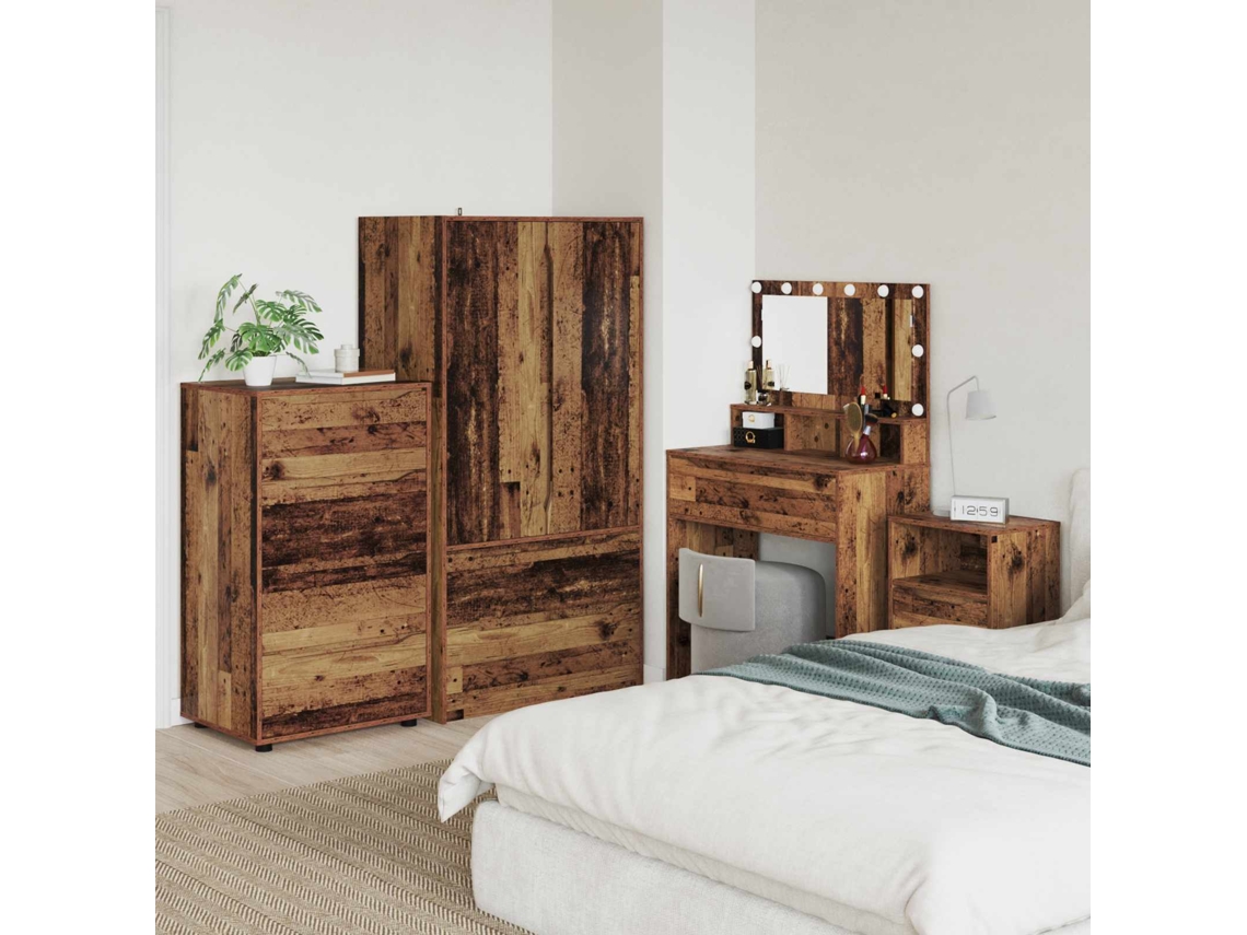 Vidaxl Gabinetes De Armazenamento 60 X 48 X 105 Cm Madeira Antiga