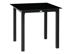 Mesa de Jardim, Mesa Externa, Mesa de Estar Ao Ar Livre. Resistente Ao Clima. 80 X 80 X 74 Cm. Preto Ge
