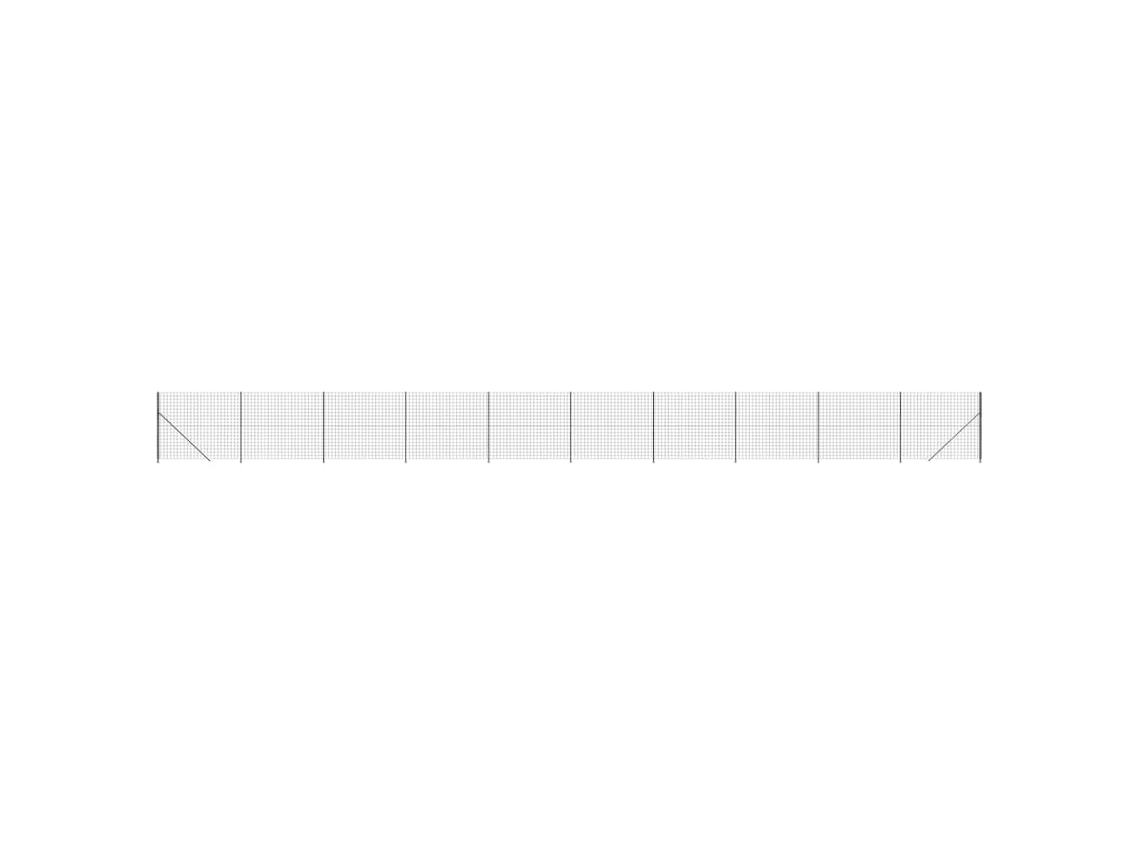 Cerca de Malha de Arame com Flange 2.2X25 M Antracite VIDAXL