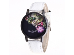 Reloj Casual De Moda Zhoulianfa Para Hombre Y Mujer Con Correa De Cuero (blanco)