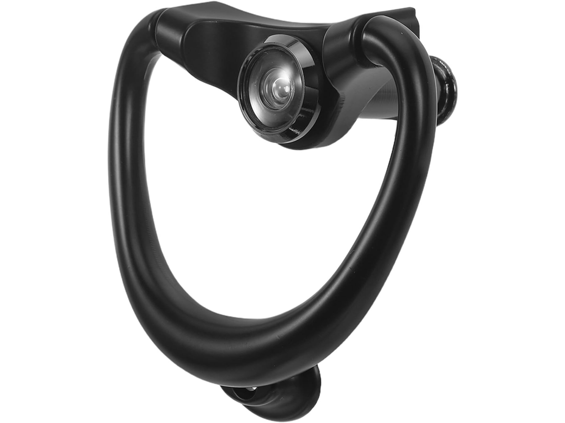 Batedor De Porta De 99 Cm (39 Pol.) Em Liga De Zinco Resistente Com Anel Redondo E Acabamento Preto Fosco.