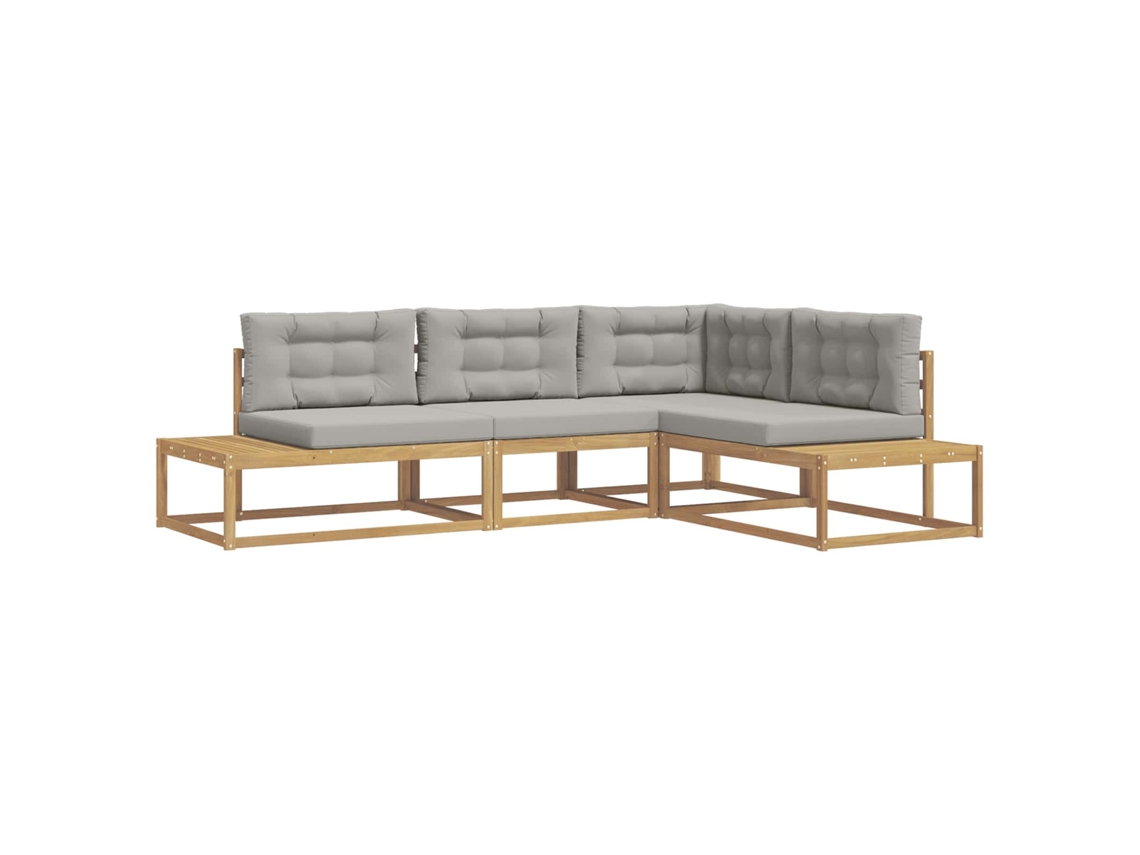 Maison Exclusive - Conjunto De Sofás Para Exterior Branco 277,5 X 198,5 X 73 Cm