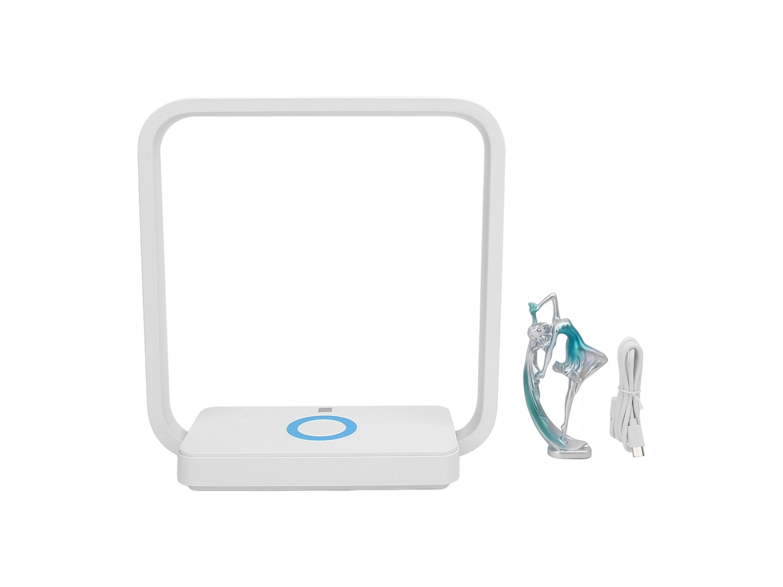Lâmpada de Mesa Led com Carregamento Sem Fio 3 Cores Touch Dimmable Estátua Dançarina Azul