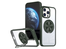 Suporte Casa Quedas Para Iphone 15 Pro Max Pele Sintética Magnética Verde