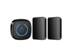 Campainha de Porta Comercial Sem Fio M8 com Sensor Magnético, Alarme de Boas Vindas para Visitantes, 2 Transmissores e 1 Receptor Wellngs Brilv_ptg