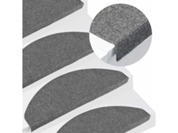 Tapetes De Escada Adesivos 20 Pcs 65x22,5x3,5 Cm Cinzento