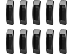 Conjunto Genérico De 10 Pares Puxadores Autoadesivos Para Portas E Janelas, Puxadores Multiuso De Plástico Preto Para