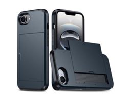 Capa Protetora À Prova De Choque Para Iphone 16e - Compartimento Para Cartão