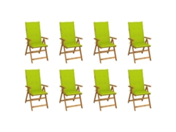 Folding Chair, Folding Chairs Vidaxl Verde Madeira (120 X 50 X 3 Cm)