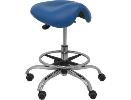 Taburete clinico Alatoz similpiel azul