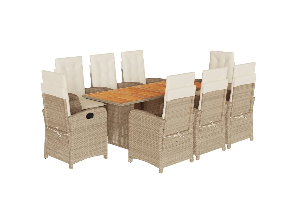 Garden Dining Set, Garden Dining Sets Vidaxl Bege Rattan / Vime (n/a)