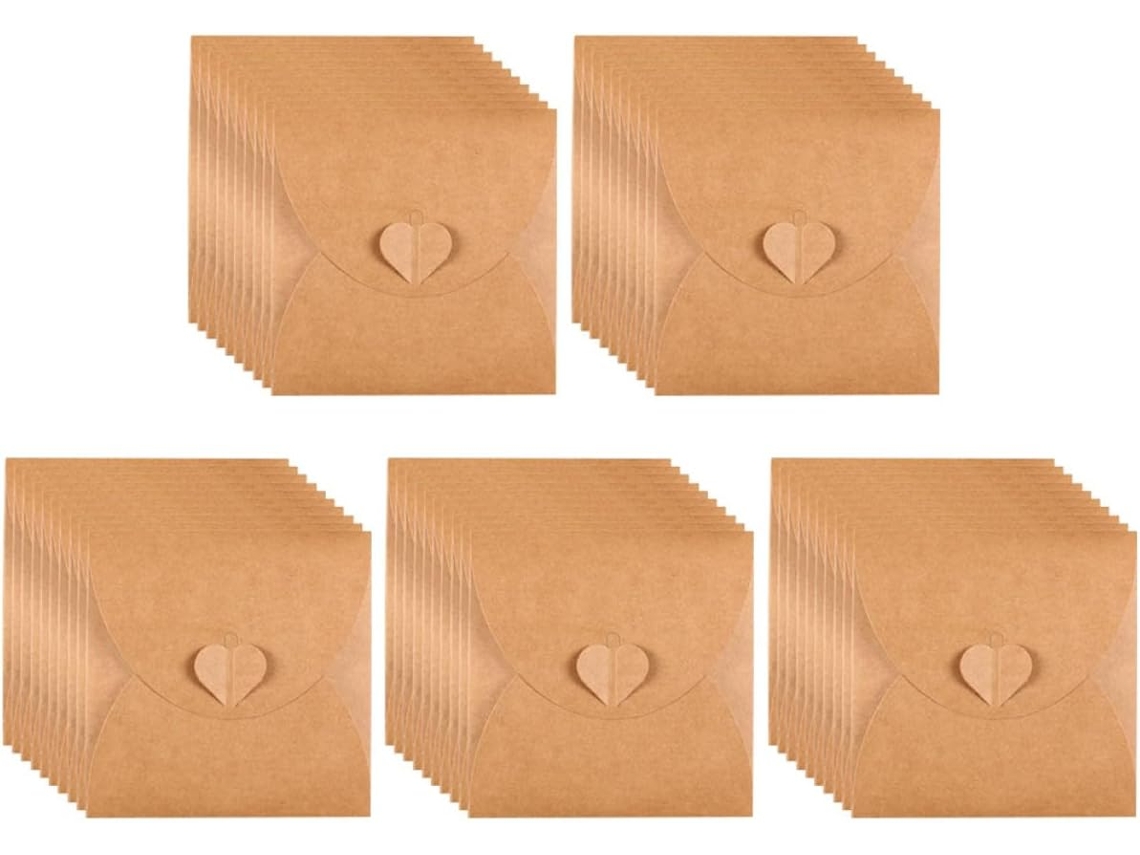 Capas de papel kraft para 50 CDs e DVDs SFUSHOS