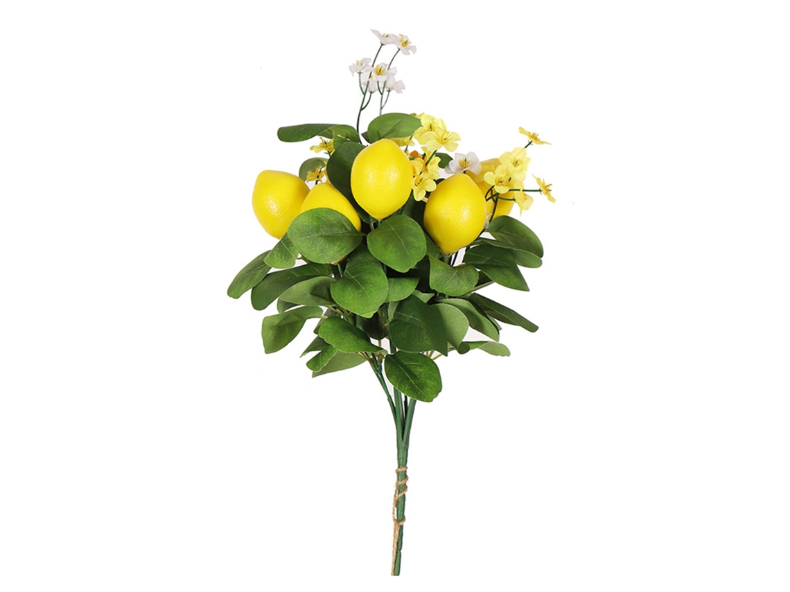 Laxiscreed Bouquet De Flores De Limão Artificial, 7 Ramos Para Decoração Elegante