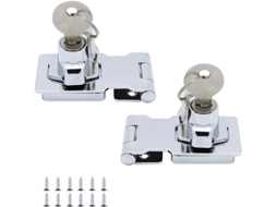 Fechadura De Metal Com Fecho De 65 Mm Trinco De Porta Com Encaixe Para Cadeado Aquaforge (pacote Com 2)