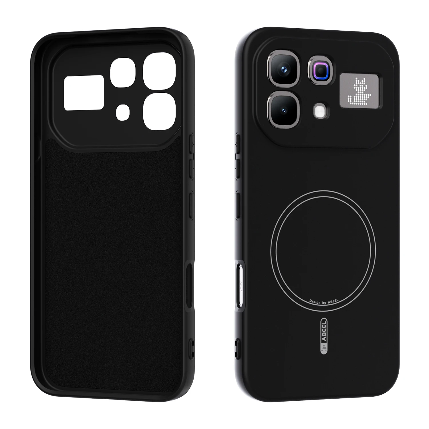 Capa Protetora Magnética De Silicone Líquido (preta) Para Lenovo Note 60 Pro.